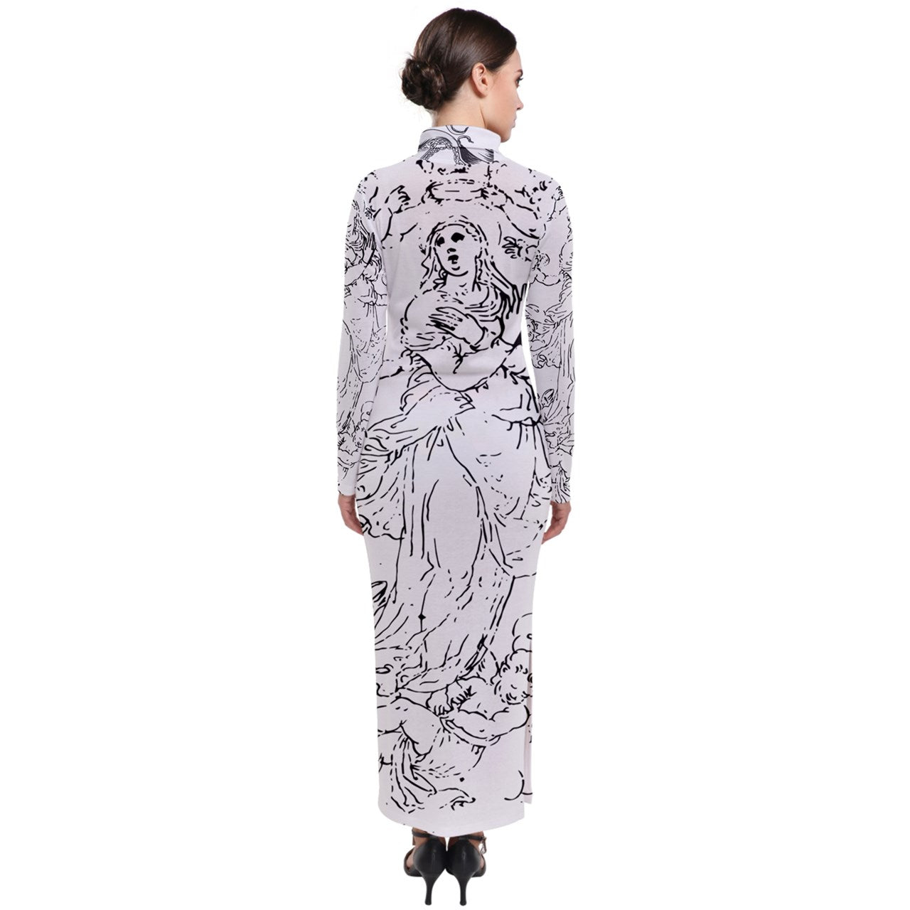 DPIDOL Art Collection Turtleneck Maxi Dress